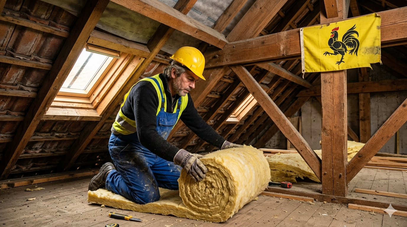 Artisan isolation toiture Wallonie — Primes Énergie RW 2026